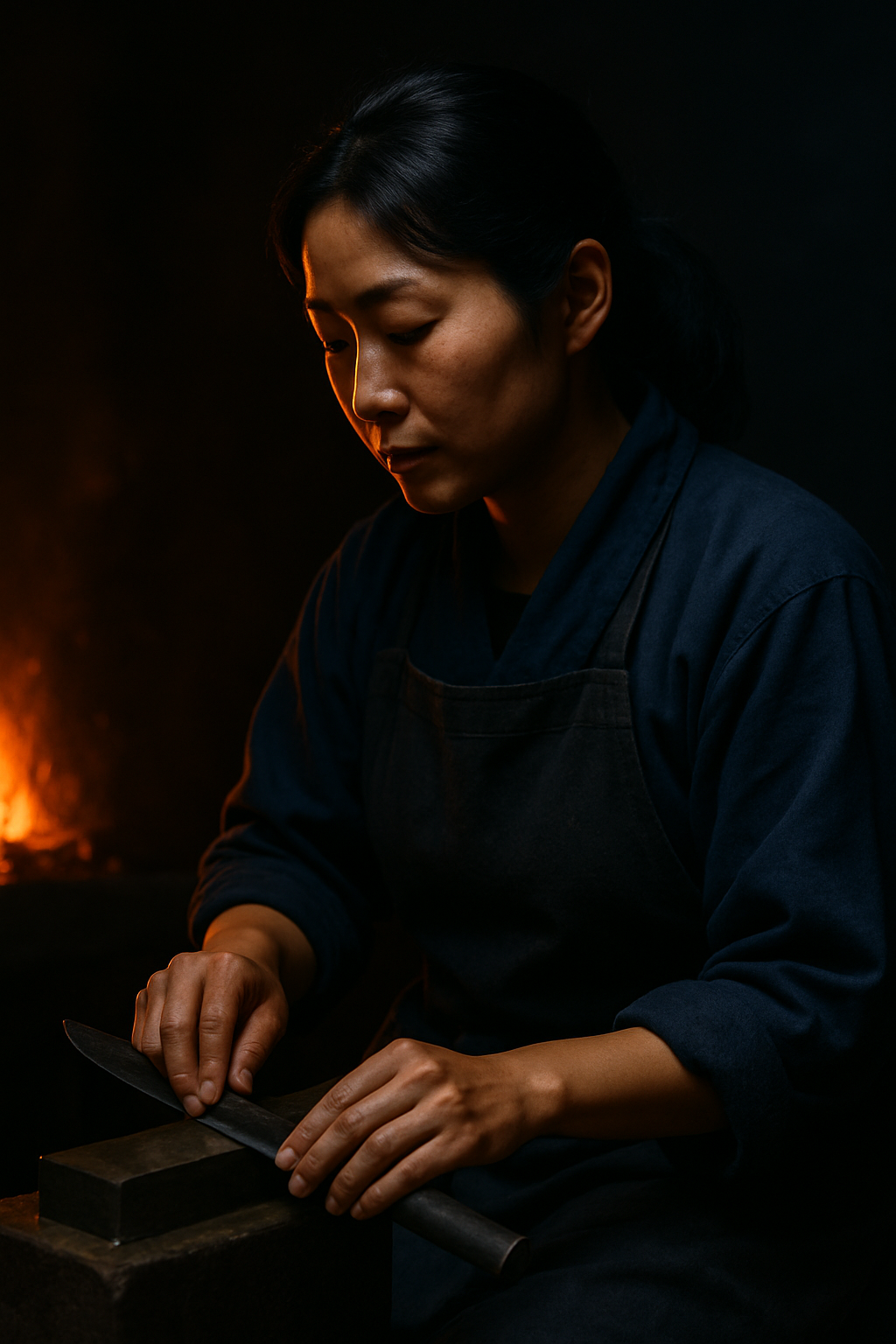 Rin Munetsugu, tenth-generation heir at Munetsugu Hamono